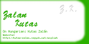 zalan kutas business card